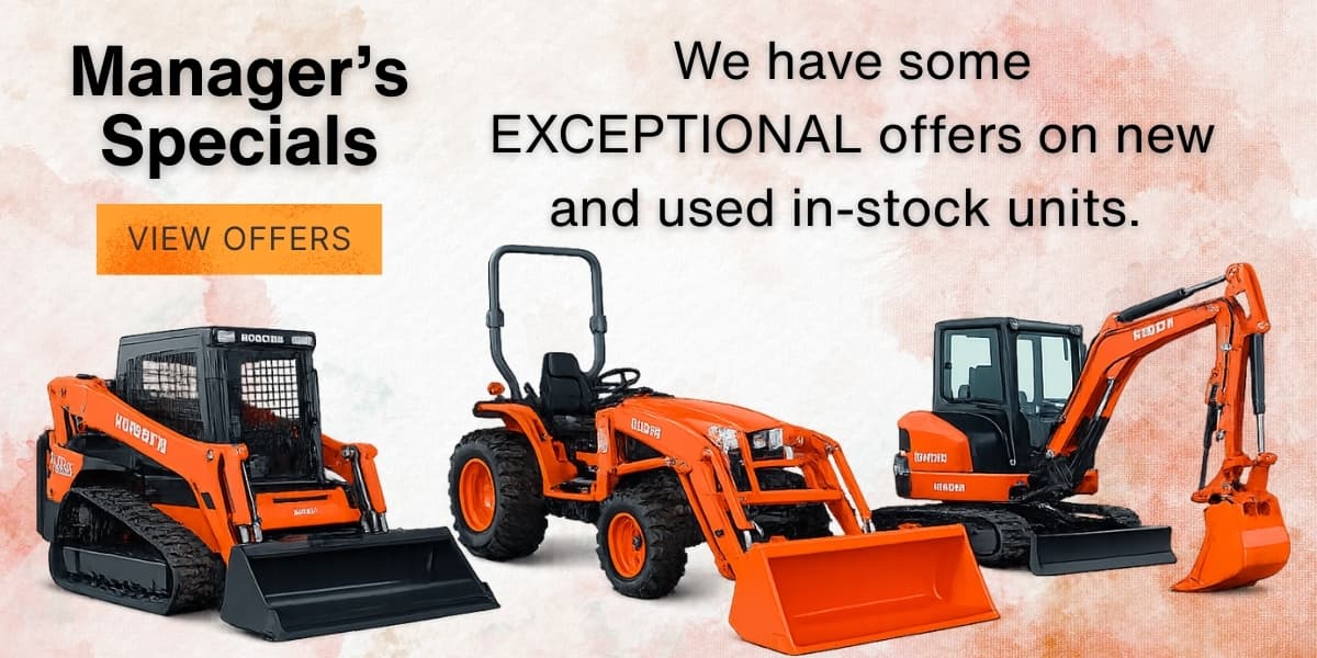Managers Specials on Kubota New and Used Equipment